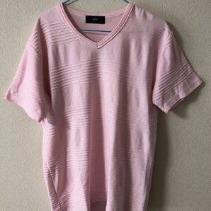 AZUL VネックTシャツ ピンク