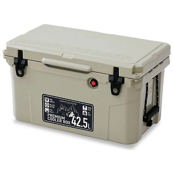 新品未使用箱不良 山善 プレミアムクーラーボックス 大型 42.5L PCB-42.5L(BE)