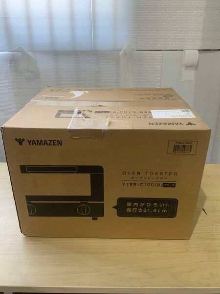 新品未使用箱不良 山善 YTRB-C100(B) オーブントースター 30分タイマー 2枚焼き ブラック色