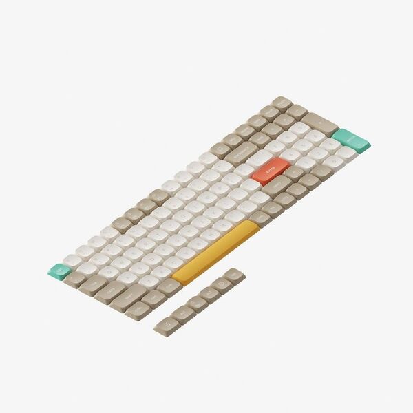 Nuphy Air75/96 v2 Dye-sub PBT キーキャップ ロープロファイル ベージュ Air60も特定キー以外可