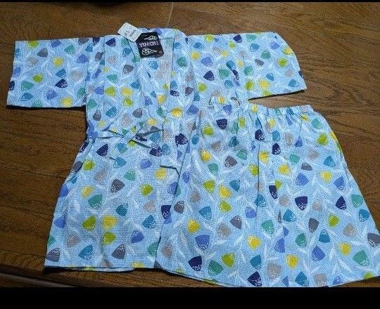 甚平 和服 130cm 男の子 北欧柄 お祭り 夏祭り