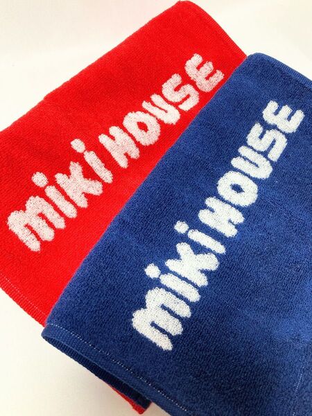 【未使用品】ミキハウス mikiHOUSE ミニタオル 綿100% 日本製 今治タオル 2枚セット