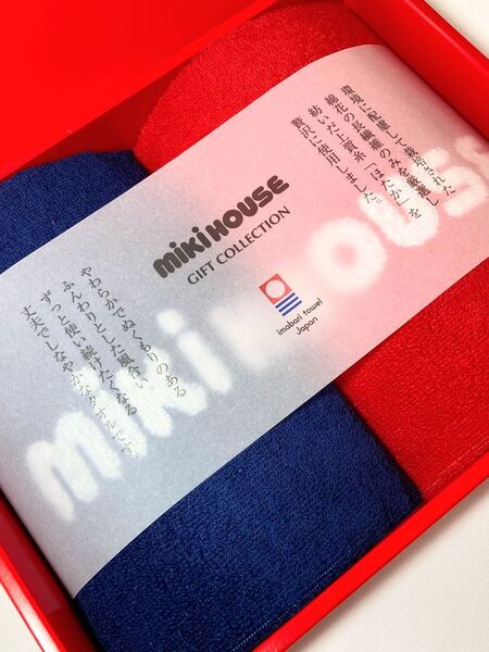 【未使用品】ミキハウス mikiHOUSE ミニタオル 綿100% 日本製 今治タオル 箱付き