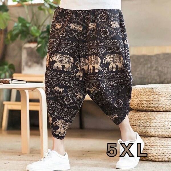 サルエルパンツ メンズ 七分丈 半ズボン ハーフ アラジン ストリート ジョガー