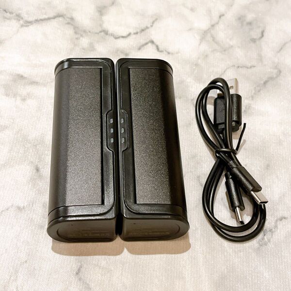 ★Onego 充電式カイロ 電気カイロ USB カイロ 2個セット 超軽量 長時間連続発熱 電子カイロ ブラック