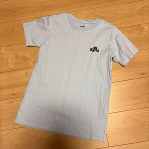 x-girl エックスガール 胸刺繍Tシャツ 水色 2