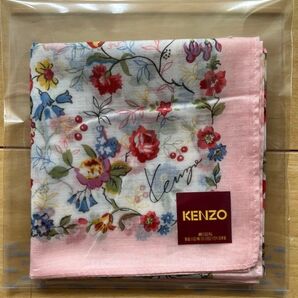 ケンゾー ハンカチ KENZO ピンク 花柄 未使用