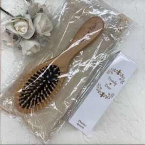 【2点セット】パーリーデュー◆プレシャスケラティンRICHトリートメント キューティクルオイル&ヘアブラシ〈巾着袋付き〉