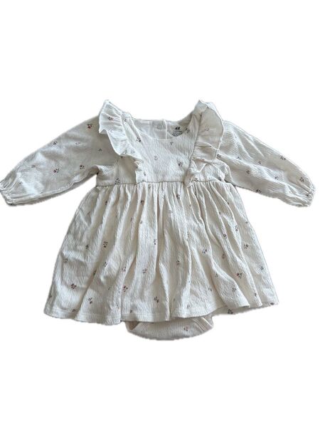 新品未使用H&M ベビー服 ロンパース型ワンピース 小花柄 フリル 6-9M