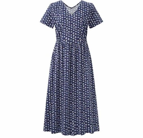 UNIQLO ユニクロ ポール&ジョー 小花柄ワンピース Lサイズ ネイビー