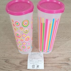 新品未使用 タッパーウェア縦型2個セットかわいい保存容器