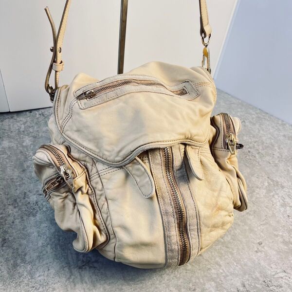 アレキサンダー ワン ラムレザー ジップ 3Way ショルダーバッグ リュック