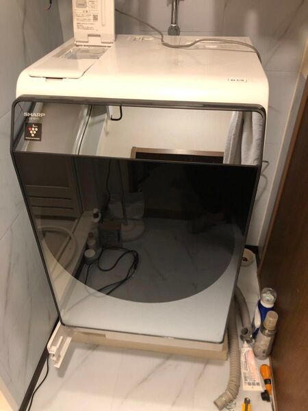 美品 シャープ ES-W113-SL 左開き 2022年購入 ドラム式洗濯乾燥機 洗剤自動投入 分解清掃済み
