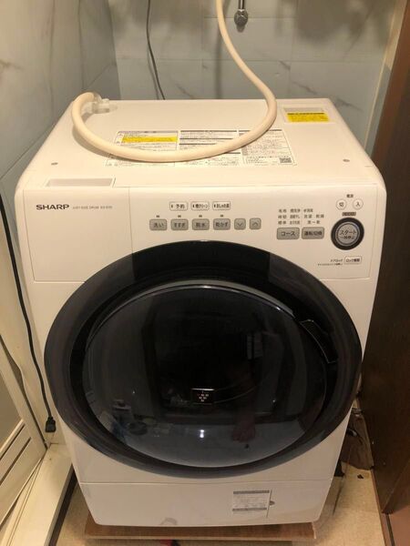 美品 シャープ ドラム式洗濯乾燥機 ES-S7DWL 2021年購入 分解清掃済み