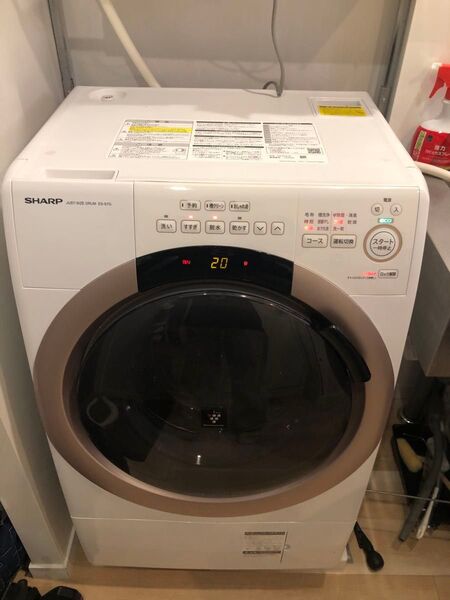 美品 SHARP シャープ 人気のピンク色 ドラム式洗濯乾燥機 ES-S7G-NL 2023年購入 分解清掃済み