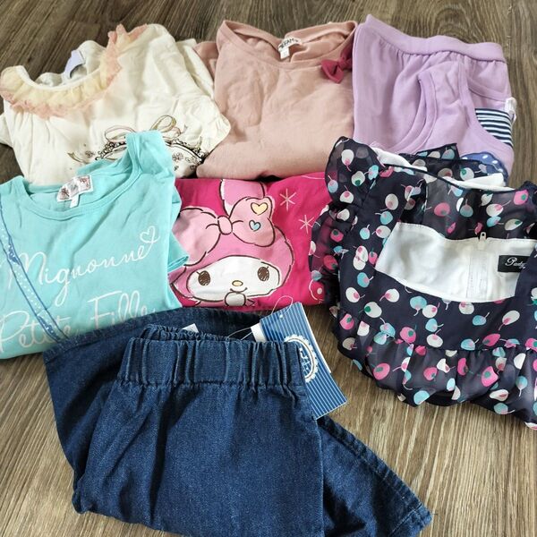 女の子 Tシャツ 子供服 半袖 キッズ まとめ売り 夏服 120 130 axes anyfam マザウェイズ マイメロ