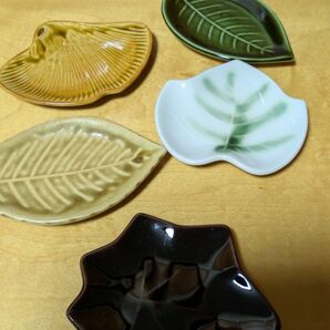 たち吉 葉っぱ型 ふきよせ 銘々皿 5枚セット 豆皿 橘吉 銘々皿 和食器