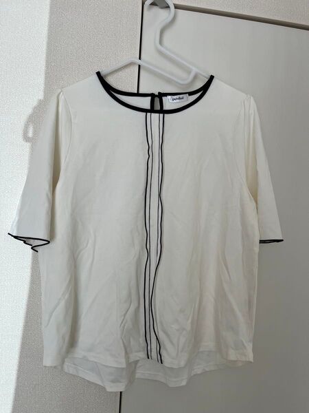 purelast ピュアラスト トップス 半袖 ホワイト Tシャツ 婦人服 カットソー ブラウス 白 オフィス