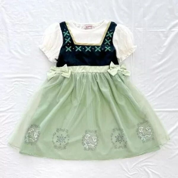 【新品】Ricaricca ディズニー アナ雪 110 ワンピース しまむら 半袖 半袖ワンピース 女の子
