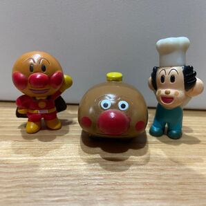 アンパンマン アンパンマン号 バタコさん フィギュア 3体セット レトロ