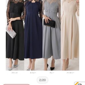 ワンピース シフォンスリーブワンピース レディース