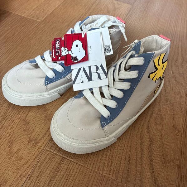 ZARA スヌーピー スニーカー ハイカットシューズ 靴 キッズ 26