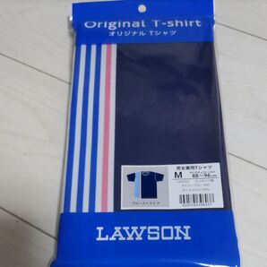 LAWSON オリジナルTシャツ ブルーストライプ Mサイズ 男女兼用 限定