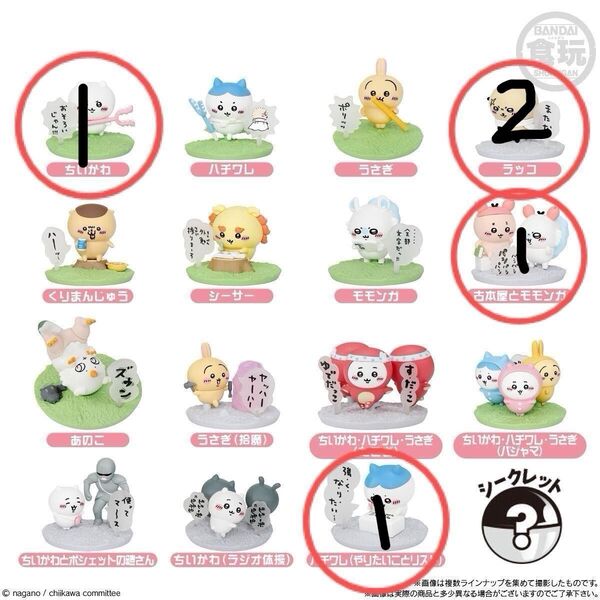 チョコサプ 5個セット ちいかわ ラッコ ハチワレ モモンガ 古本屋 フィギュア ミニチュア カプセルトイ 新品 未開封
