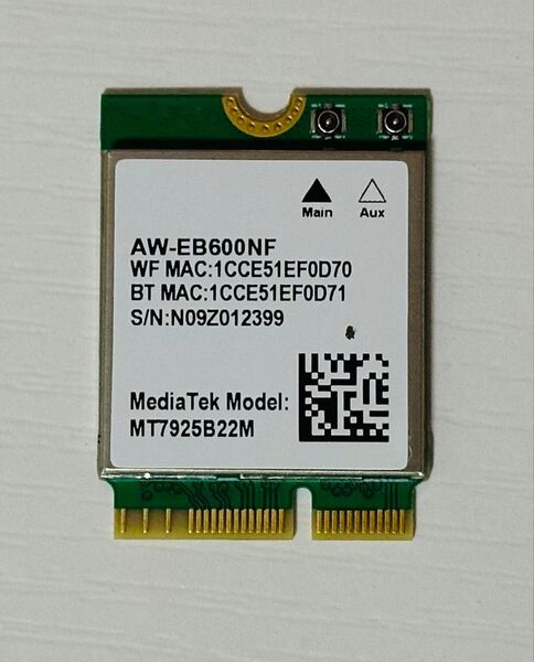 新品MediaTek Wi-Fi7無線LANカード MT7925