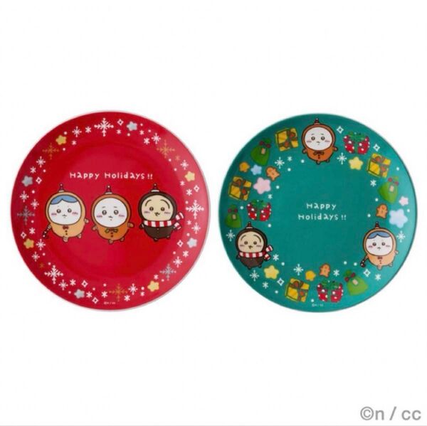 エニマイくじ ちいかわ E賞 プレート 皿 クリスマス グッズ ハチワレ うさぎ トナカイ コスチューム