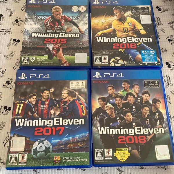 【PS4】 4点 ウイニングイレブン 2018、2015.2016.2017