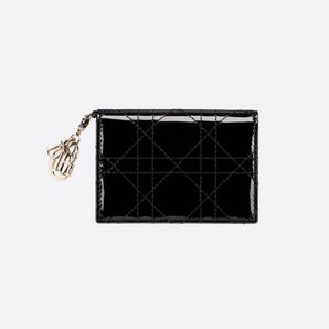 Dior LadyDior Bloom カードホルダー カナージュ パテントカーフスキン 名刺入れ
