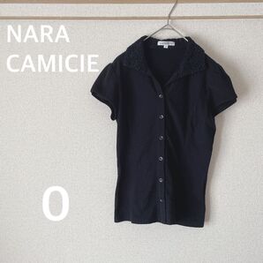 NARACAMICIEレース襟ショートスリーブカットソー0