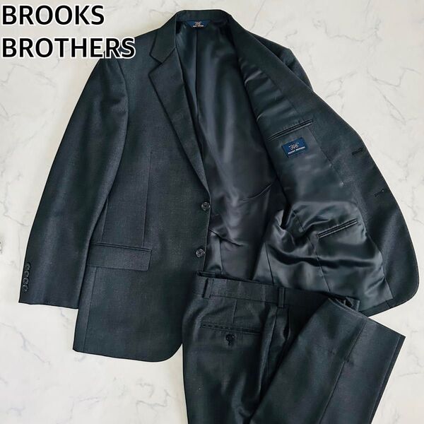 【美品】BROOKS BROTHERS ブルックスブラザーズ 346 スーツ 上下 セットアップ ビジネス ダークグレー L
