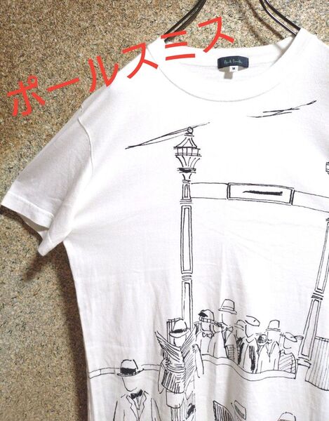 【レアアイテム】ポールスミス Tシャツ ロンドン デカロゴ Mサイズ
