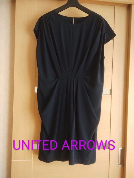 ユナイテッドアローズ UNITED ARROWS ワンピース M グリーンレーベルリラクシング ネイビー