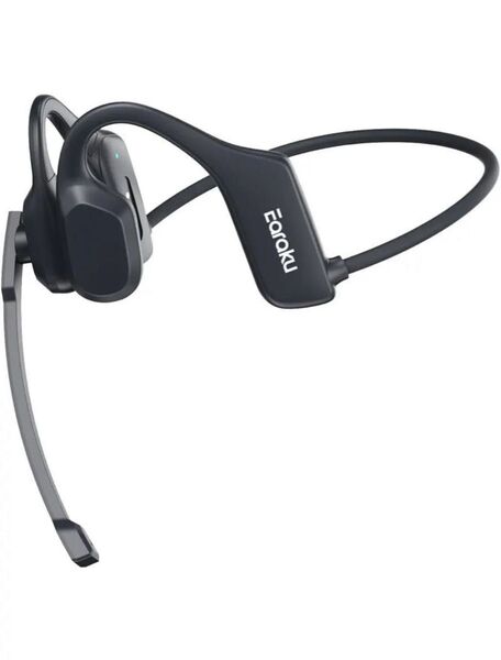 Earaku(イアラク) Bluetoothヘッドセット 通話用イヤホン 両耳 耳掛け 空気伝導 ヘッドセット マイク付き