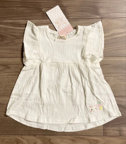 【新品】キムラタン ベビー服 95㎝ トップス カットソー ホワイト 白 Tシャツ