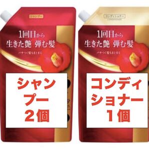 TSUBAKI プレミアム モイスト&リペア シャンプー2個とコンディショナー1個のセット 600mL つめかえ