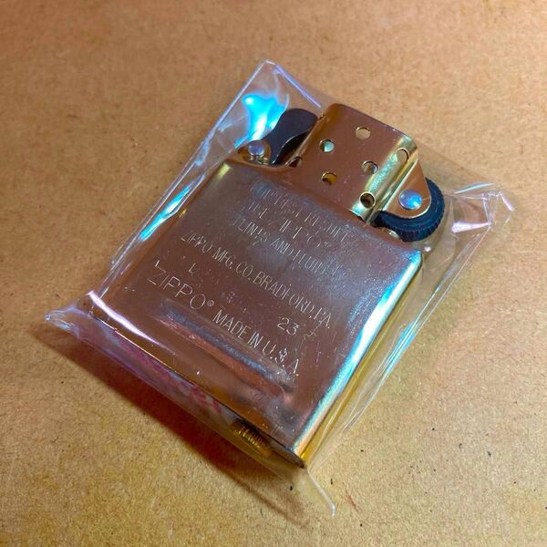 1【条件値下げあり】未使用 ZIPPO ジッポー インサイドユニット インナー ゴールド 金 中身 交換用 レギュラーサイズ 1個