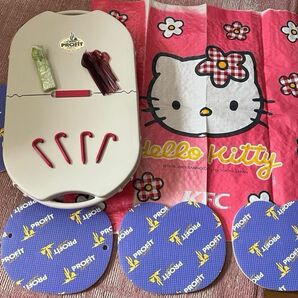 ☆ 未使用品・PROFIT 折りたたみテーブル レジャーシート 座布団 カトラリー セット ☆