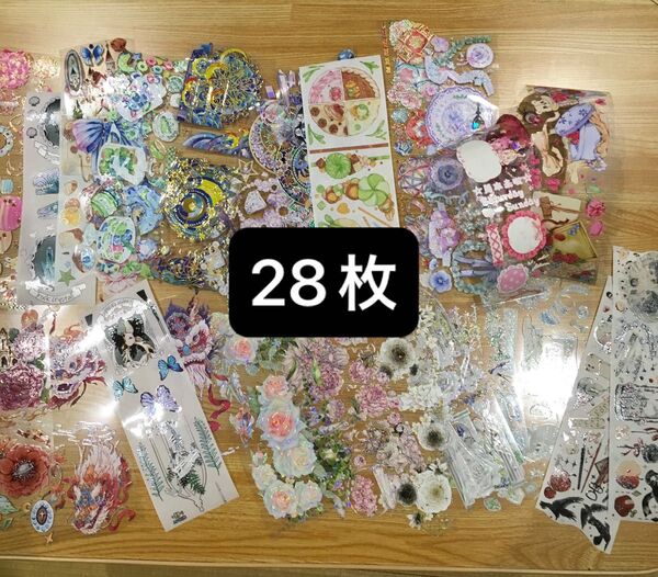 海外マステ 装飾マステ 28枚 長さ22センチ以下 コラージュ 紙もの