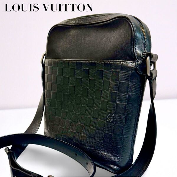 LOUIS VUITTON ルイヴィトン ショルダーバッグ メッセンジャーバッグ ダミエ・アンフィニ ディストリクト レザー 黒