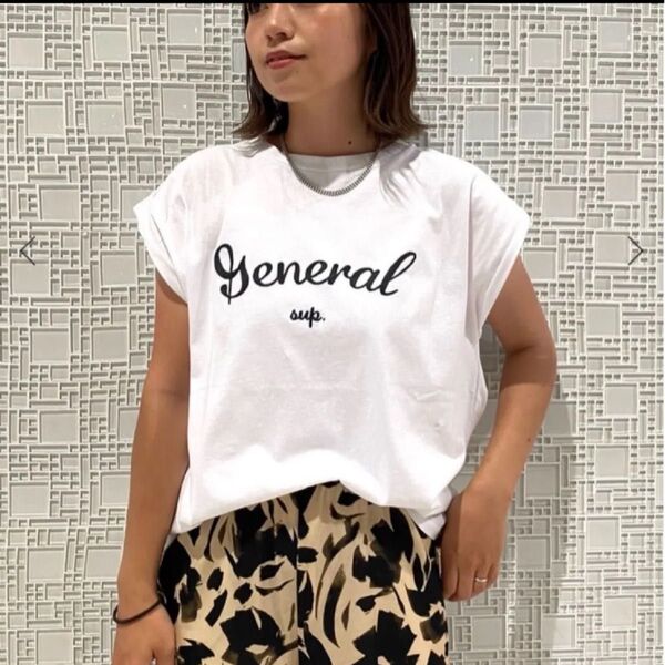 ジャーナルスタンダード レリューム 刺繍ロゴフレンチTEE 新品未使用 ホワイト 2024SS