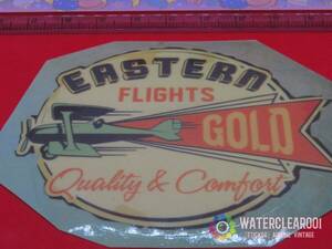 □■28008-HS■□[RETROVINTAGE-STICKER＊AIRLINE] EASTERN FLIGHTS GOLD