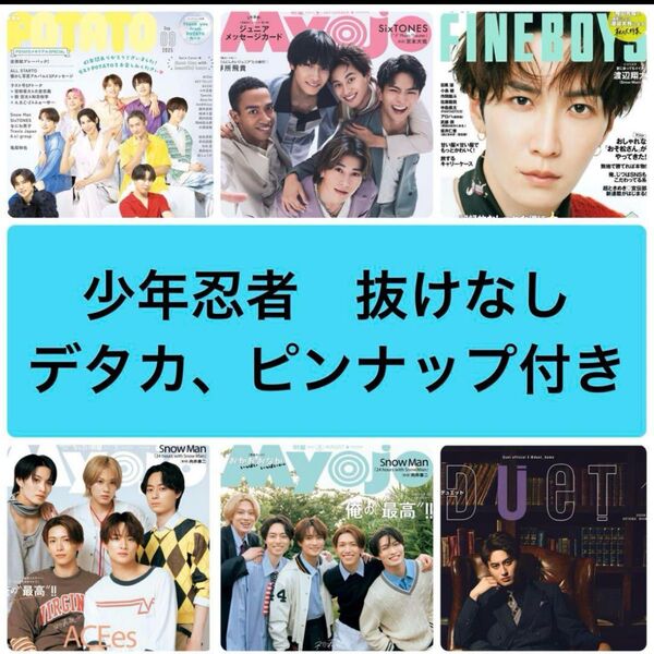 少年忍者 切り抜き デタカ ピンナップ Myojo POTATO duet fineboys