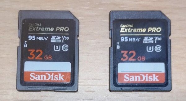 Sandisk Extreme PRO SDカード 32GB 95MB/s 2枚