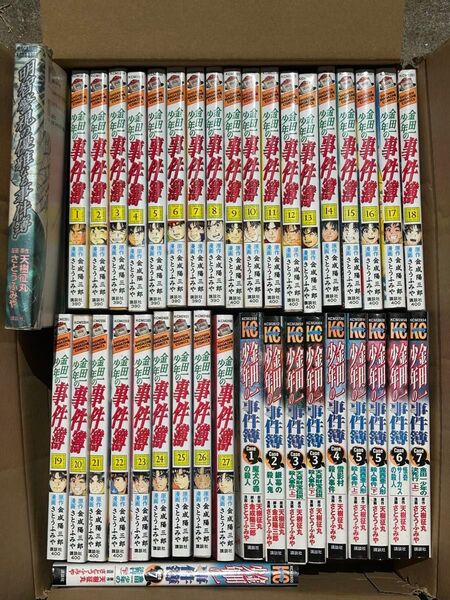 中古 金田一少年の事件簿 単行本セット 金田一少年の事件簿1〜27巻、CASE1〜7下、明智警視の優雅なる事件簿 計38冊