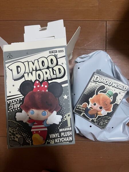 DIMOO WORLD×DISNEYシリーズ ぬいぐるみキーチェーン Goofy's Prank グーフィー POPMART
