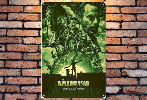 ウォーキングデッド 米AMCブリキ看板 ガレージ雑貨 おしゃれ アメカジ メタルプレート インテリア thewalkingdead